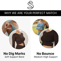 Compression Full Sleeves Top Brown — lifestyle shot, Brown