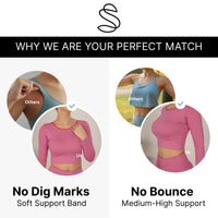 Compression Full Sleeves Top Pink — lifestyle shot, Pink