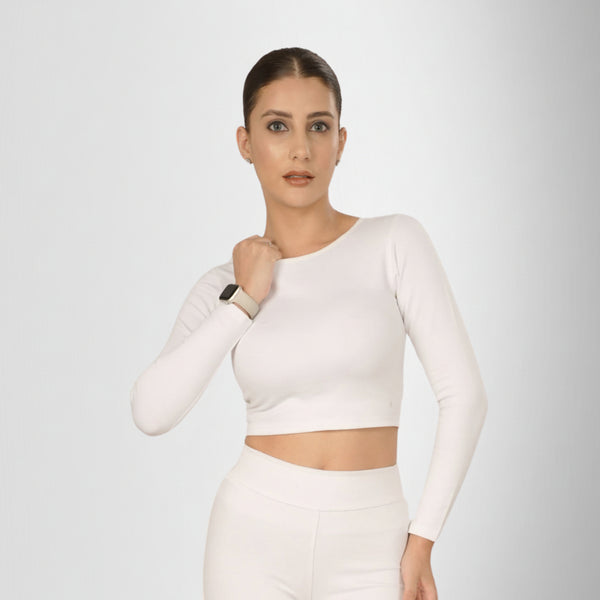Compression Full Sleeves Top White — Compression Full Sleeves Top White