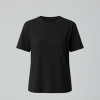 Elevated Everyday Classic Tee — side view on model, White