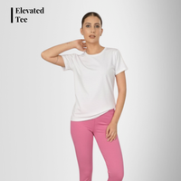 Elevated Everyday Classic Tee — back view on model, White