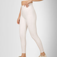 Tummy Tucker Leggings White — side view on model, White