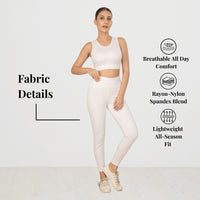 Tummy Tucker Leggings White — lifestyle shot, White