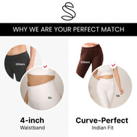 Tummy Tucker Leggings White — size chart, White