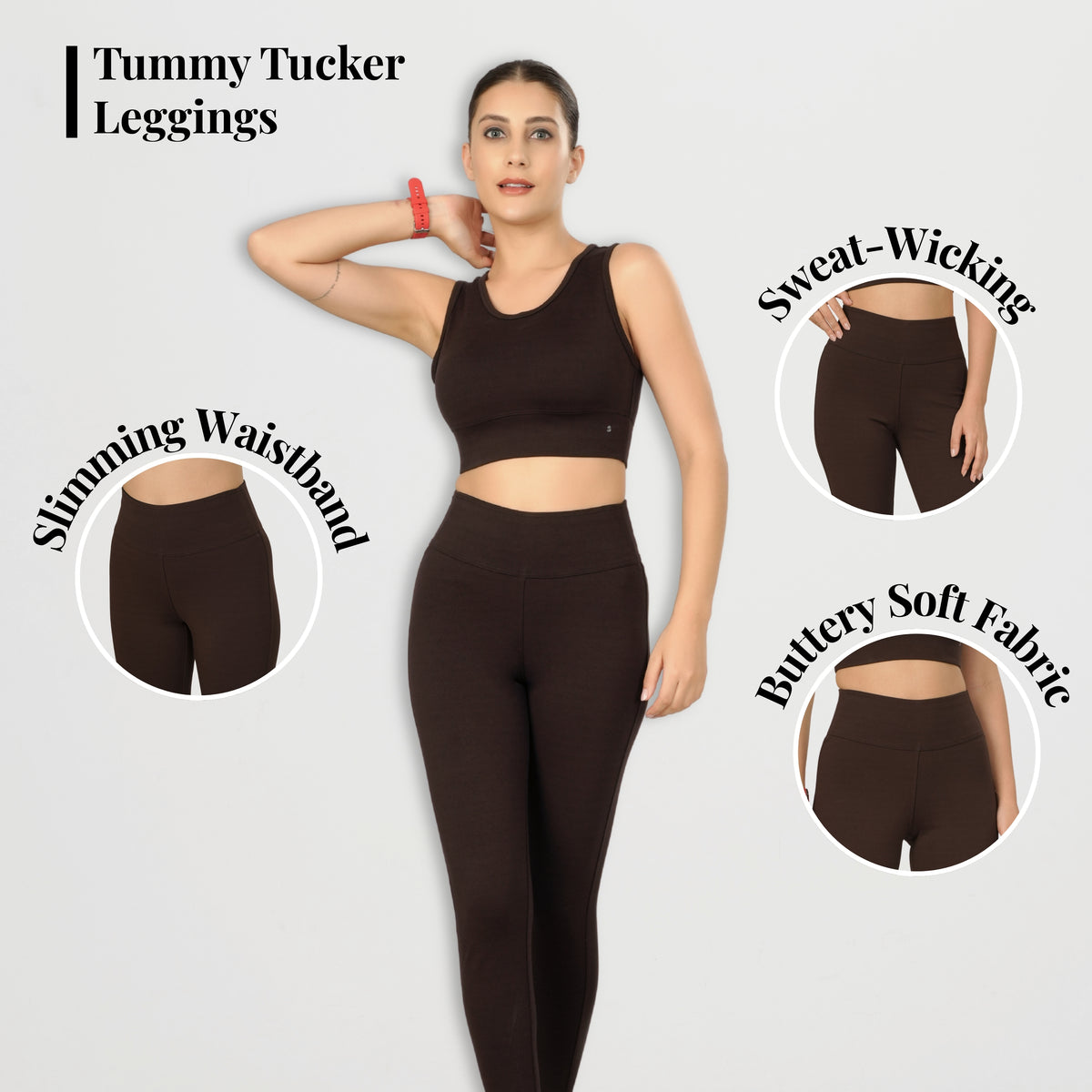 Tummy Tucker Leggings Brown