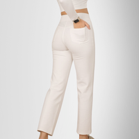 Tummy Tucker Trouser White — side view on model, White