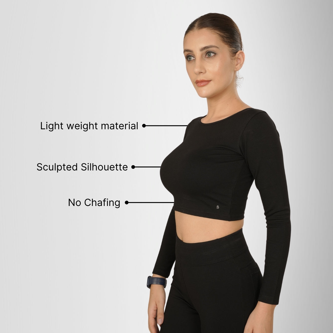Compression Full-Sleeves Top — Buttery-Soft Athleisure for Indian Women