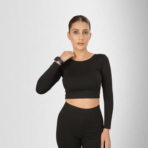 Compression Full-Sleeves Top — Buttery-Soft Athleisure for Indian Women