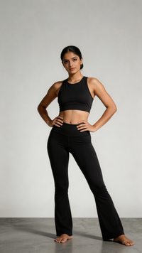 Compression Sports Bra for Women – Breathable Support Bra — feature highlights, Black